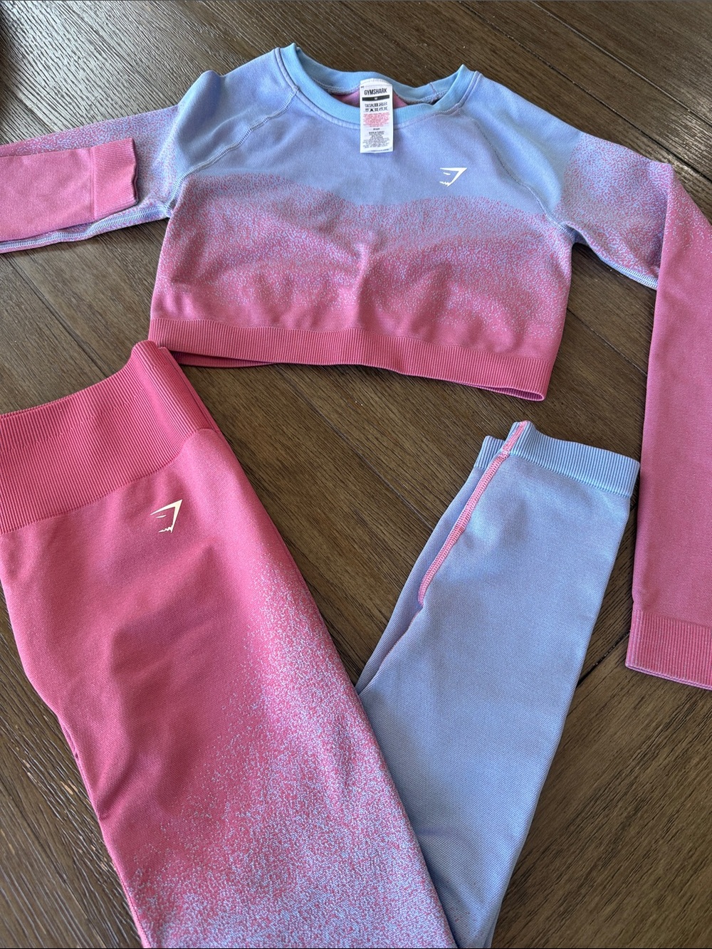Gymshark Pink & Lavender Ombre Active Leggings Set
